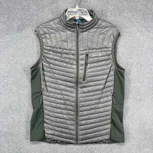 Eddie Bauer Mens Stormdown 800 Puffer Vest Gray Medium Insulated Lightweight